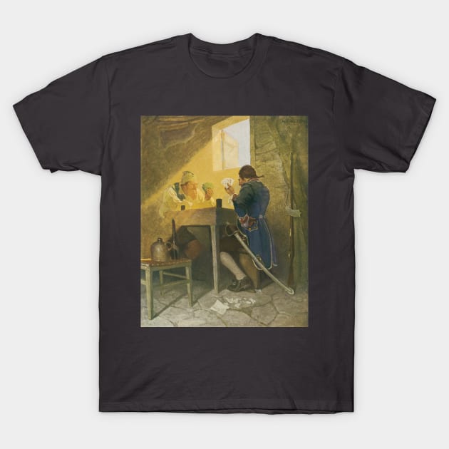 Pirates At the Cards in Cluny’s Cage by NC Wyeth T-Shirt by MasterpieceCafe